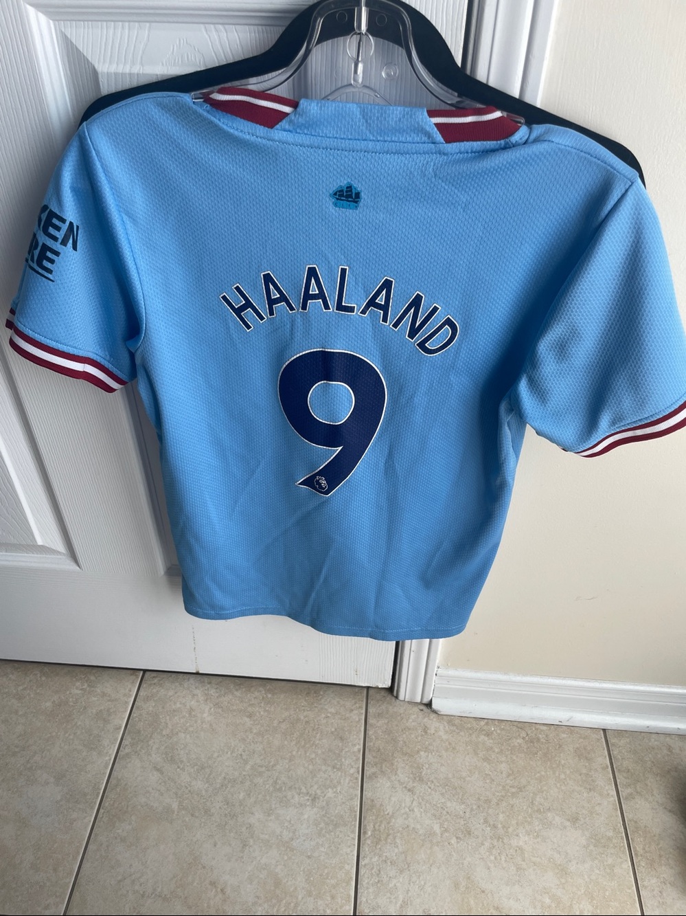 Kids' Light Blue Etihad Erling Haaland jersey